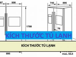 Kích thước tủ lạnh side by side, tủ lạnh mini phổ biến hiện nay kích thước tủ lạnh